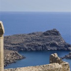 Pillars overlooking ocean