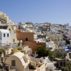 Villiage with blue church domes