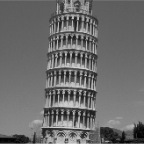 Pisa Leaning Tower BW1