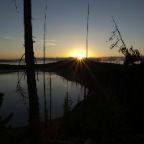 sunrise yellowstone lake